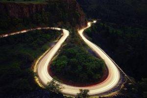 road, Forest, Hairpin turns