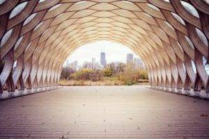 city, Tunnel, Sea, Chicago