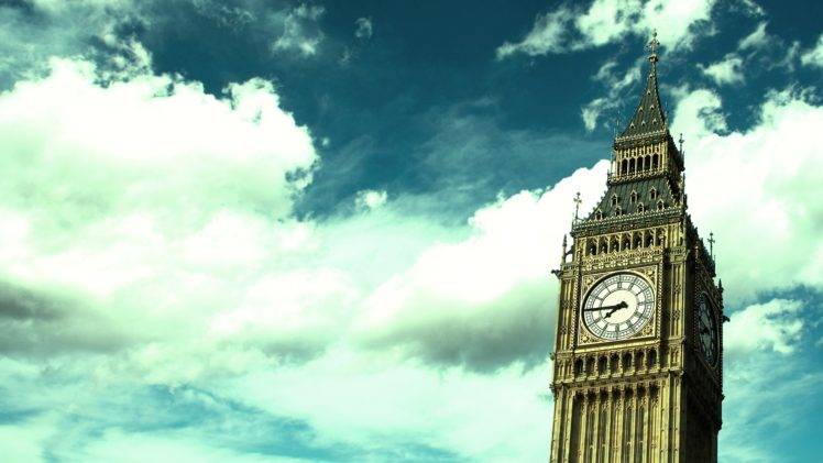 Big Ben, London, England, Architecture, Building, Sky, Cityscape, Clocks, Clouds, Clocktowers HD Wallpaper Desktop Background