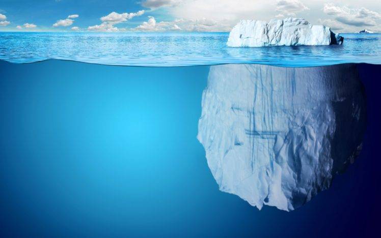 iceberg, Sea, Split view HD Wallpaper Desktop Background