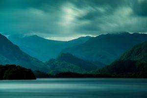 tropical, Mountain, Clouds, Sea, Tropical forest, Forest