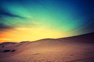 sunset, Desert, Dune