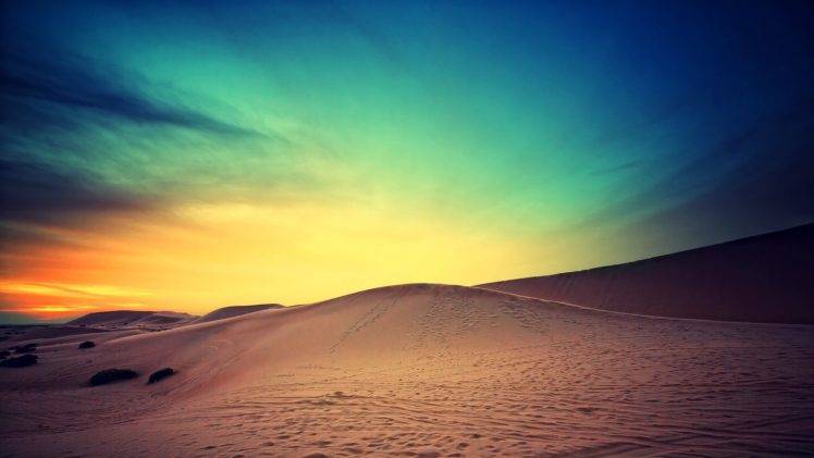 sunset, Desert, Dune HD Wallpaper Desktop Background