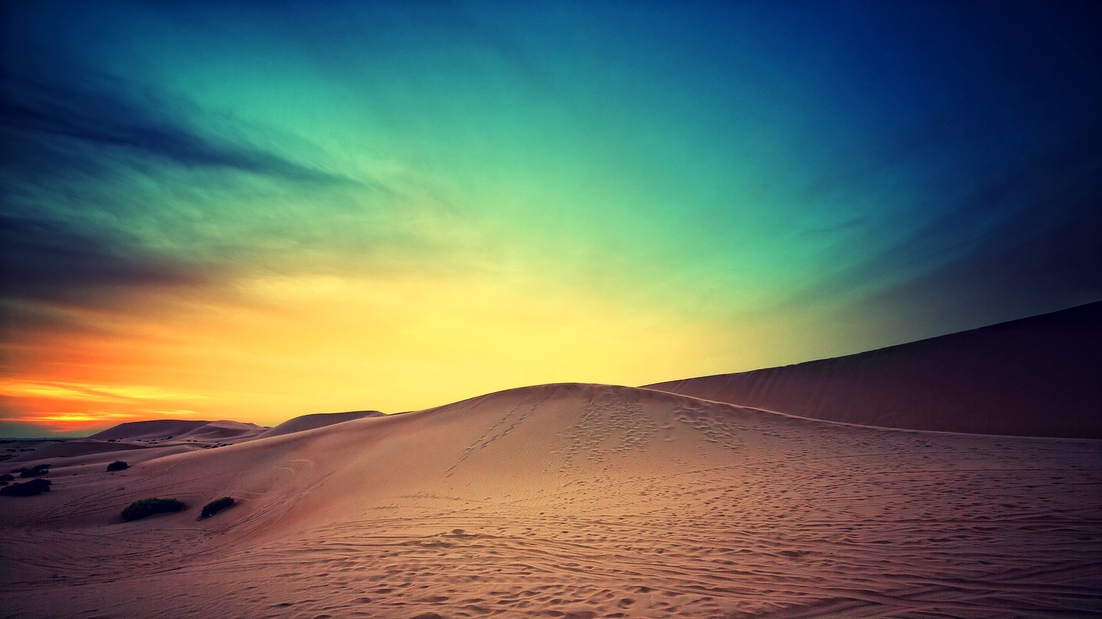 sunset, Desert, Dune Wallpaper