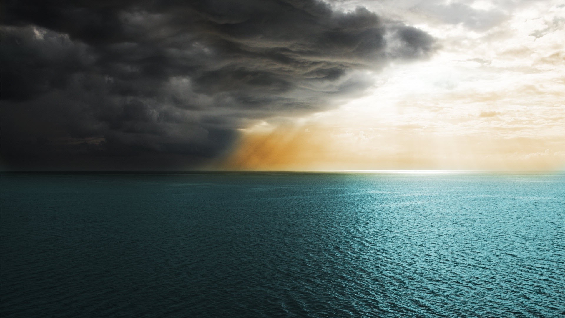 water, Sea, Clouds, Sunlight Wallpaper