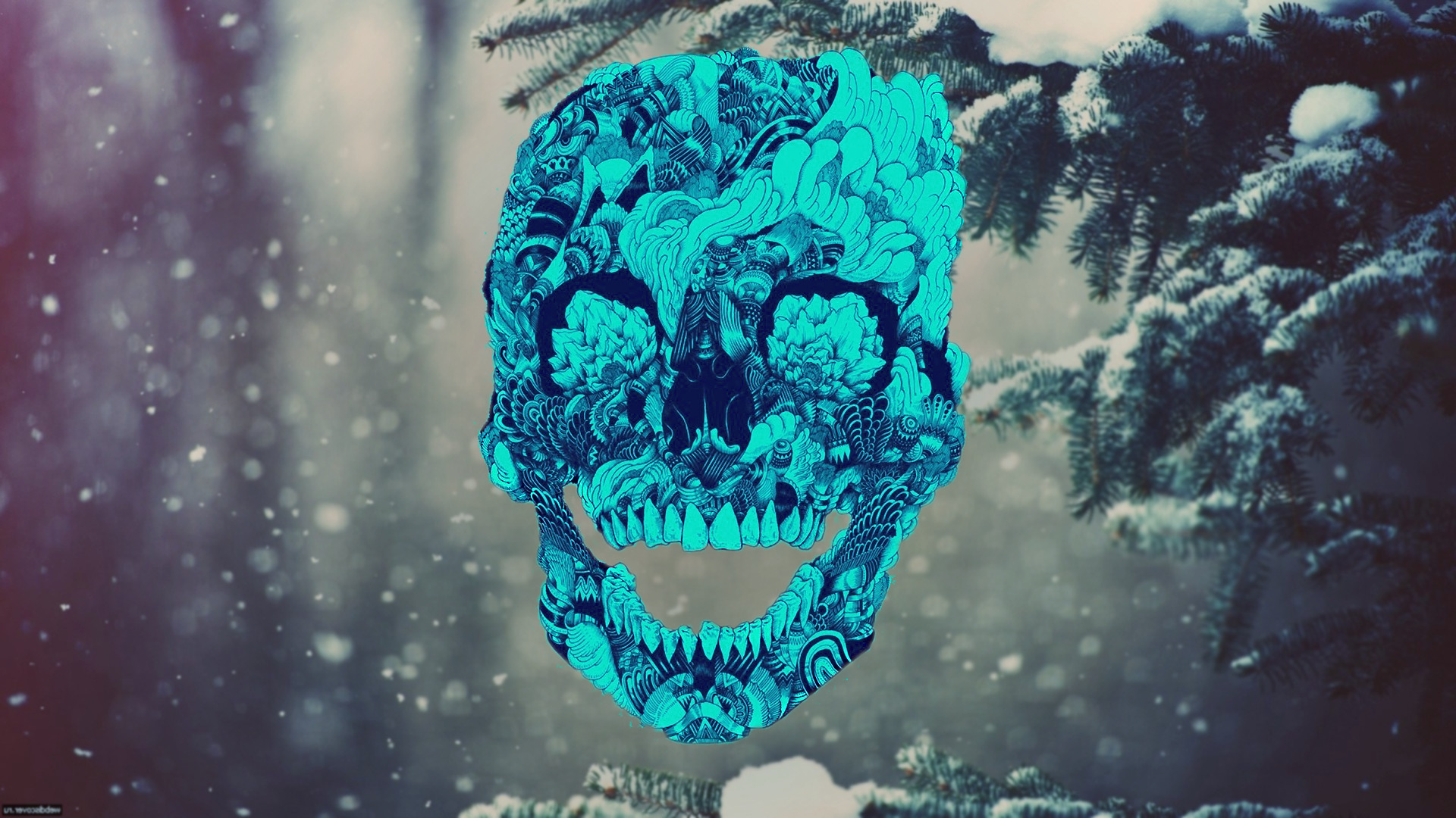 skull, Forest Wallpaper