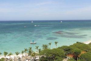island, Water, Aruba, Palm trees, Coast
