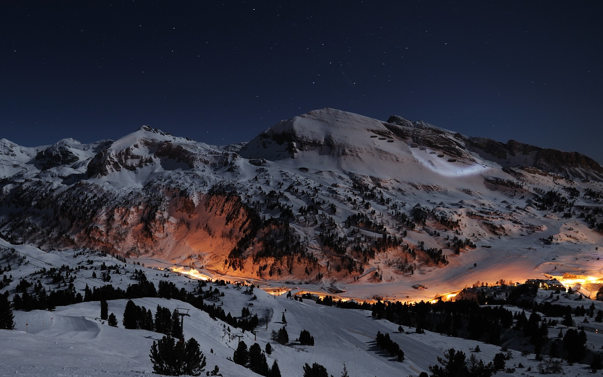 night, Winter Wallpaper