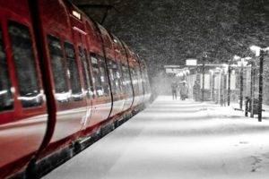 subway, Snow, Winter
