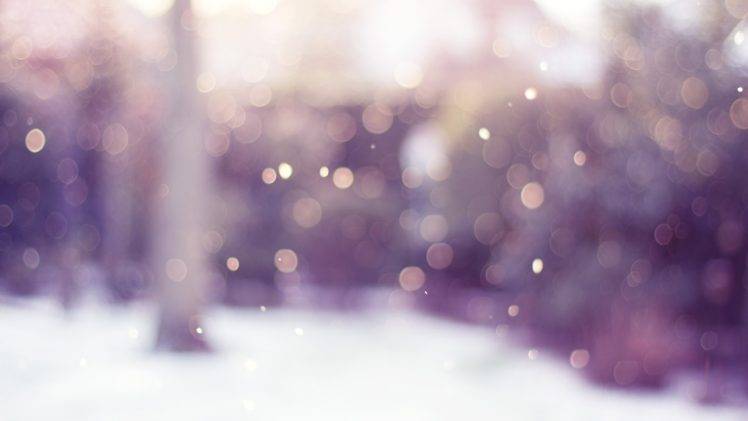 blurred, Winter, Bokeh HD Wallpaper Desktop Background