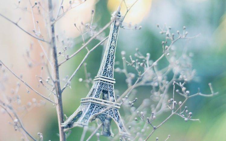 replicas, Twigs, Plants, Eiffel Tower HD Wallpaper Desktop Background