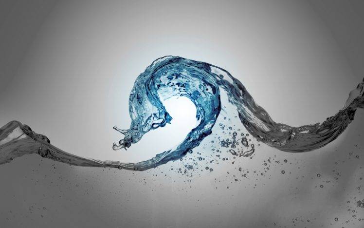 water, Waves, Simple, Bubbles HD Wallpaper Desktop Background