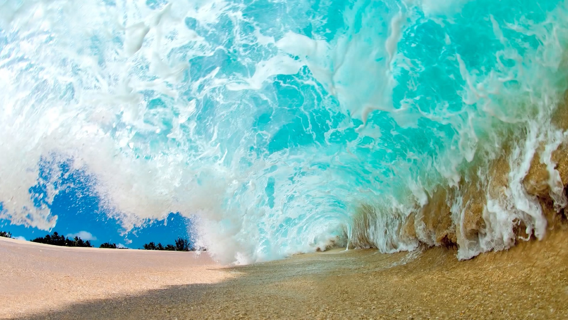 sand, Water, Waves, Beach Wallpaper