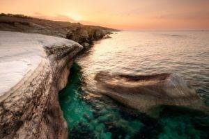 coast, Rock, Sea, Nature, Cyprus