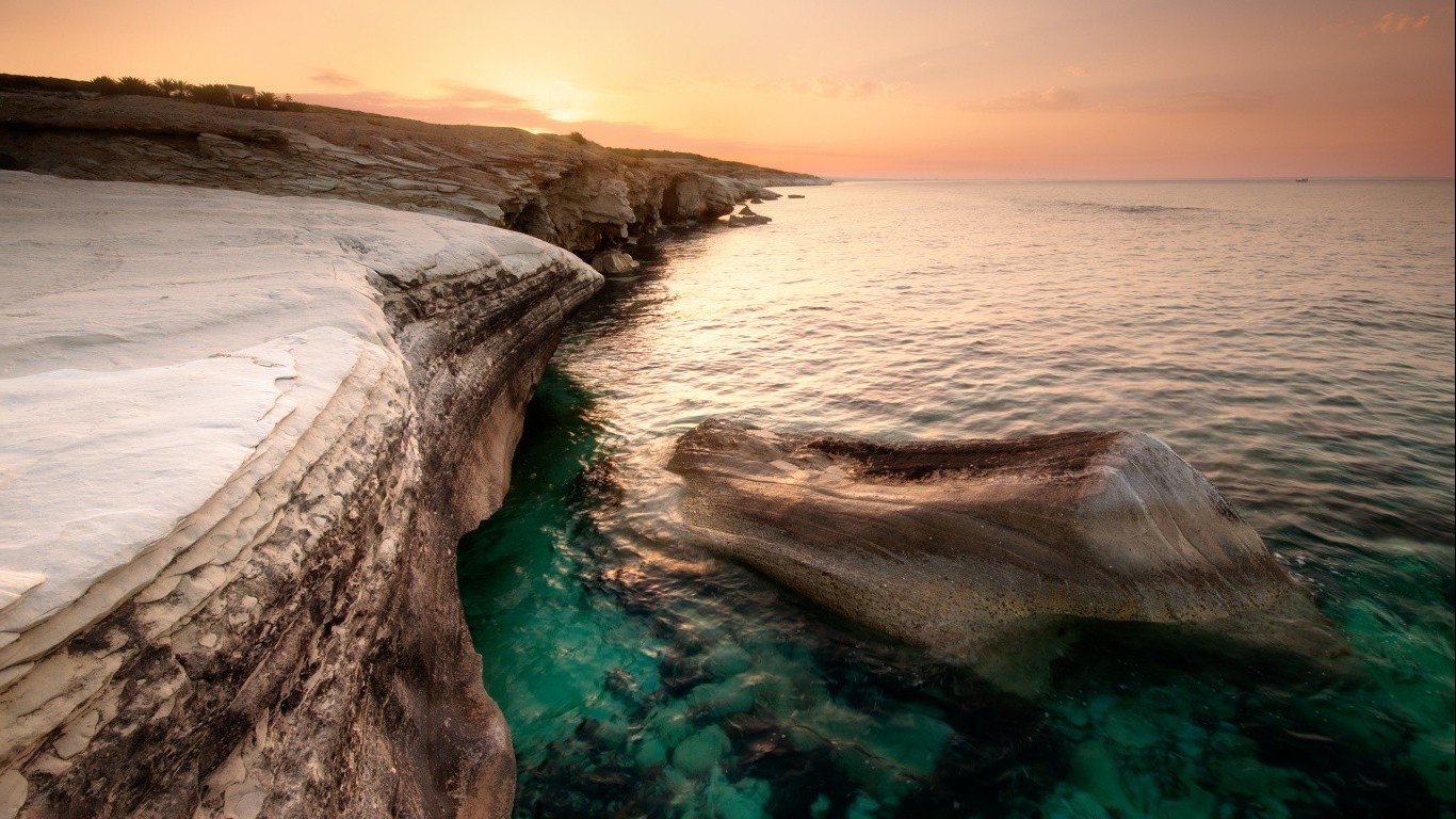 coast, Rock, Sea, Nature, Cyprus Wallpaper