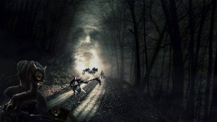 dark, Horror, Knights, Werewolves, Forest Wallpapers HD / Desktop and  Mobile Backgrounds