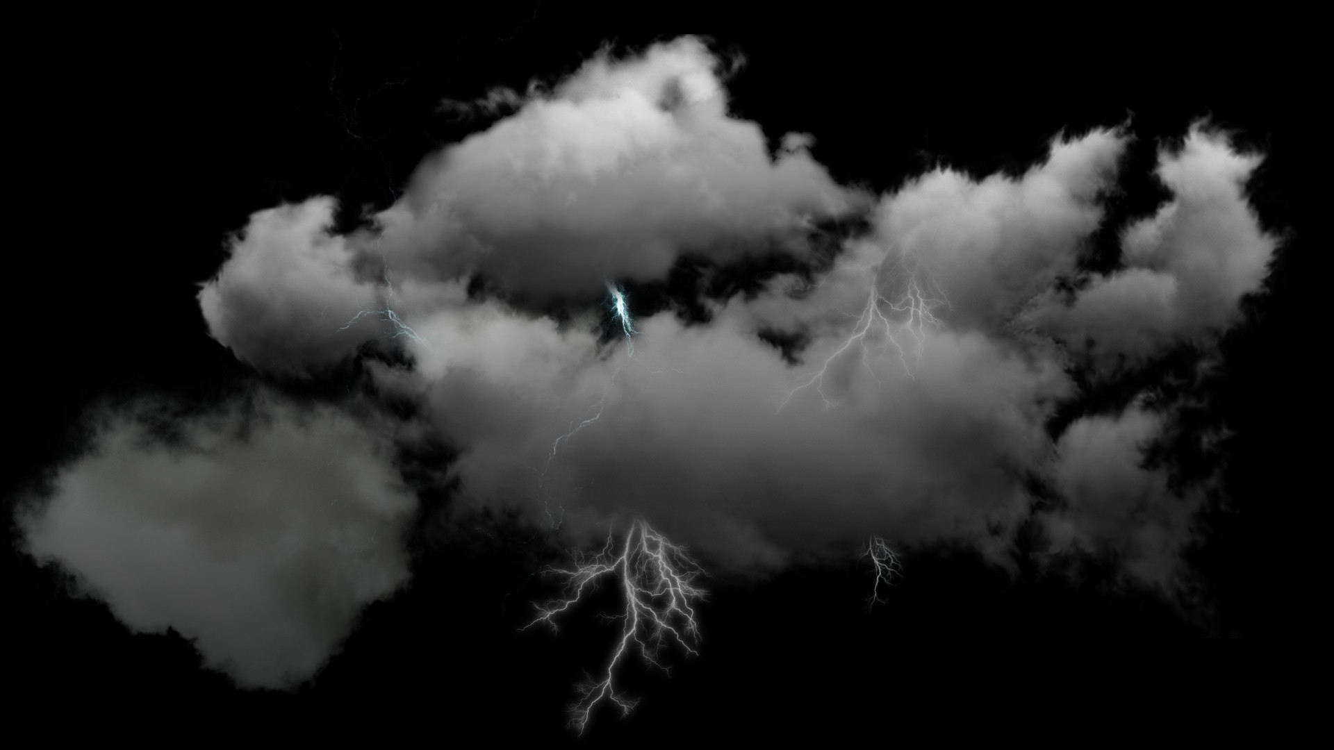 clouds, Lightning Wallpaper