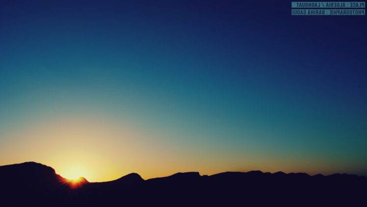 Algeria, Laghouat, Bariha, Sunset, Mountain HD Wallpaper Desktop Background