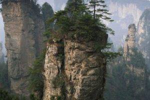 rock, Nature, Trees, Landscape, China