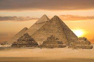 pyramid, Egypt, Desert, Architecture, Sunset