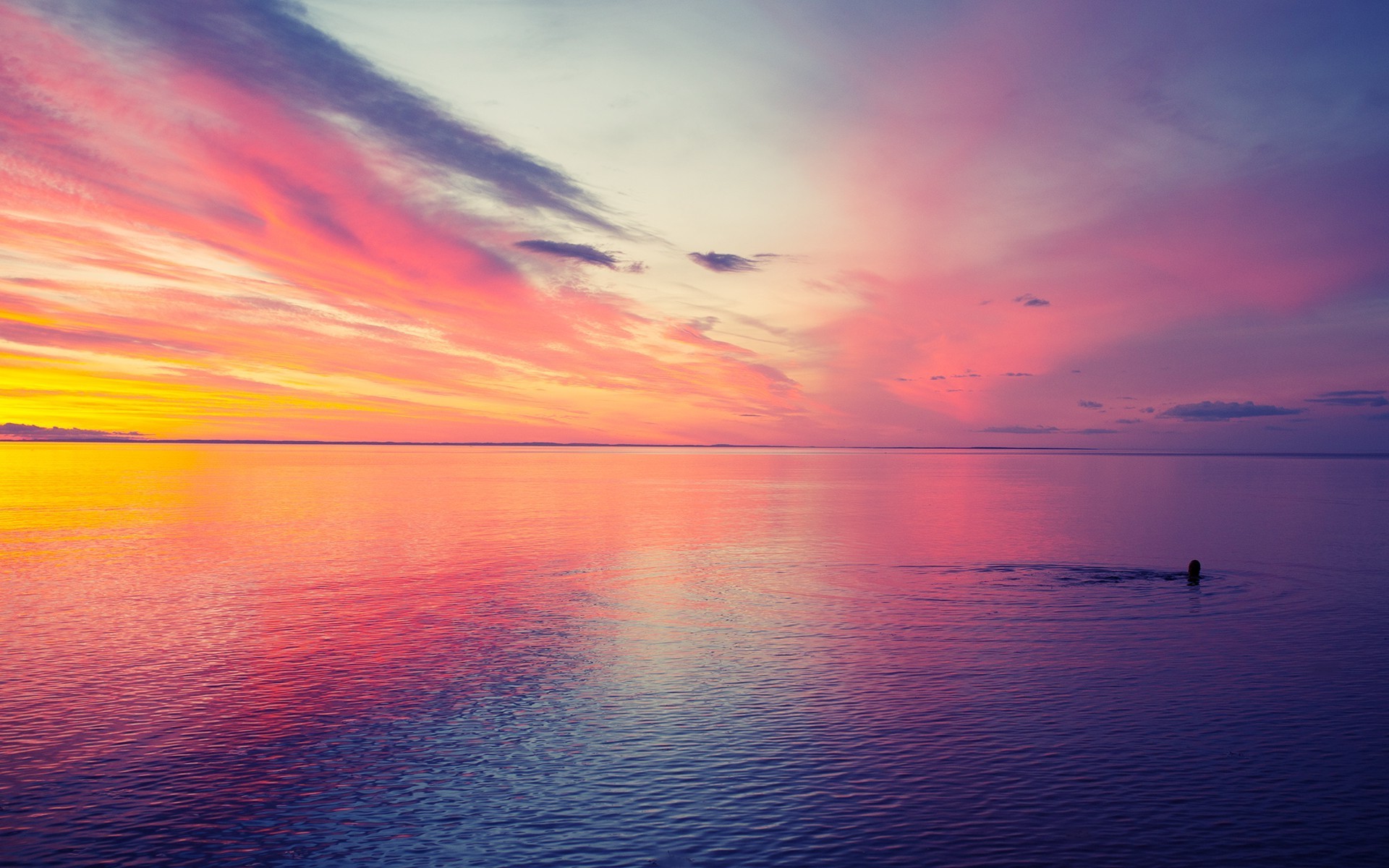 закат розовый море без смс