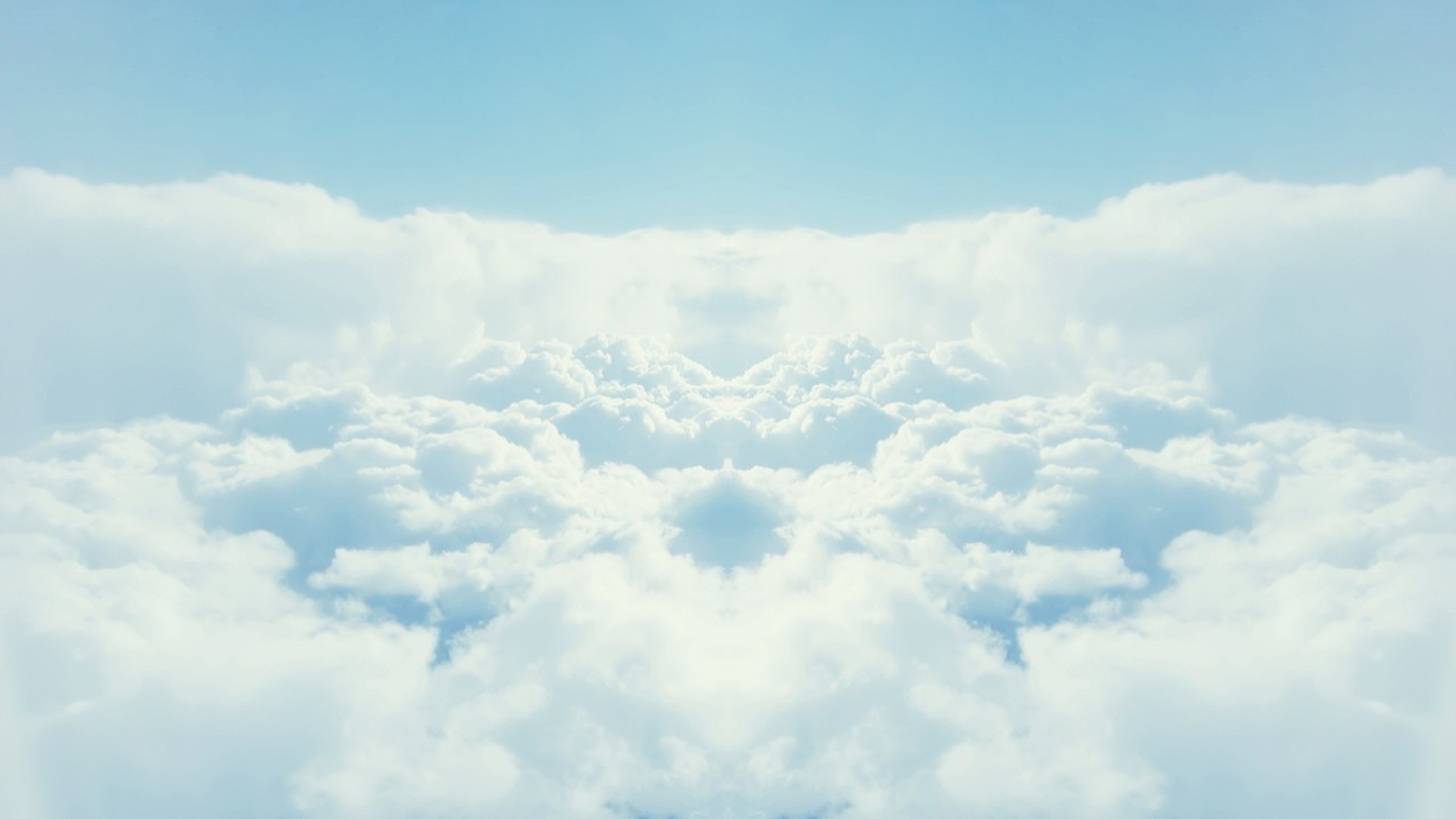 clouds, Symmetry Wallpaper