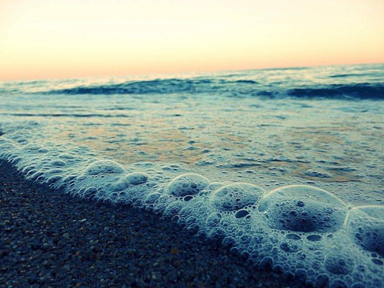 water, Sea, Beach, Bubbles HD Wallpaper Desktop Background