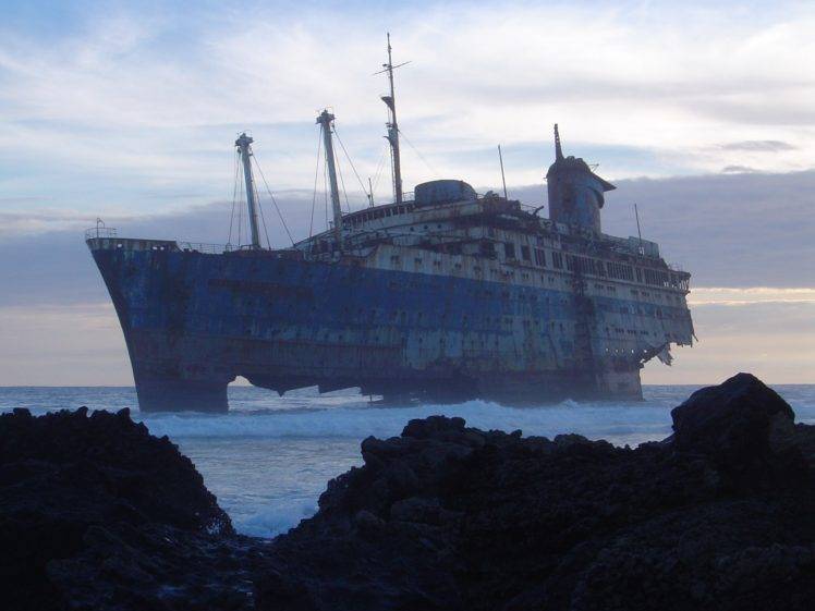 shipwreck, Sea, Wreck HD Wallpaper Desktop Background