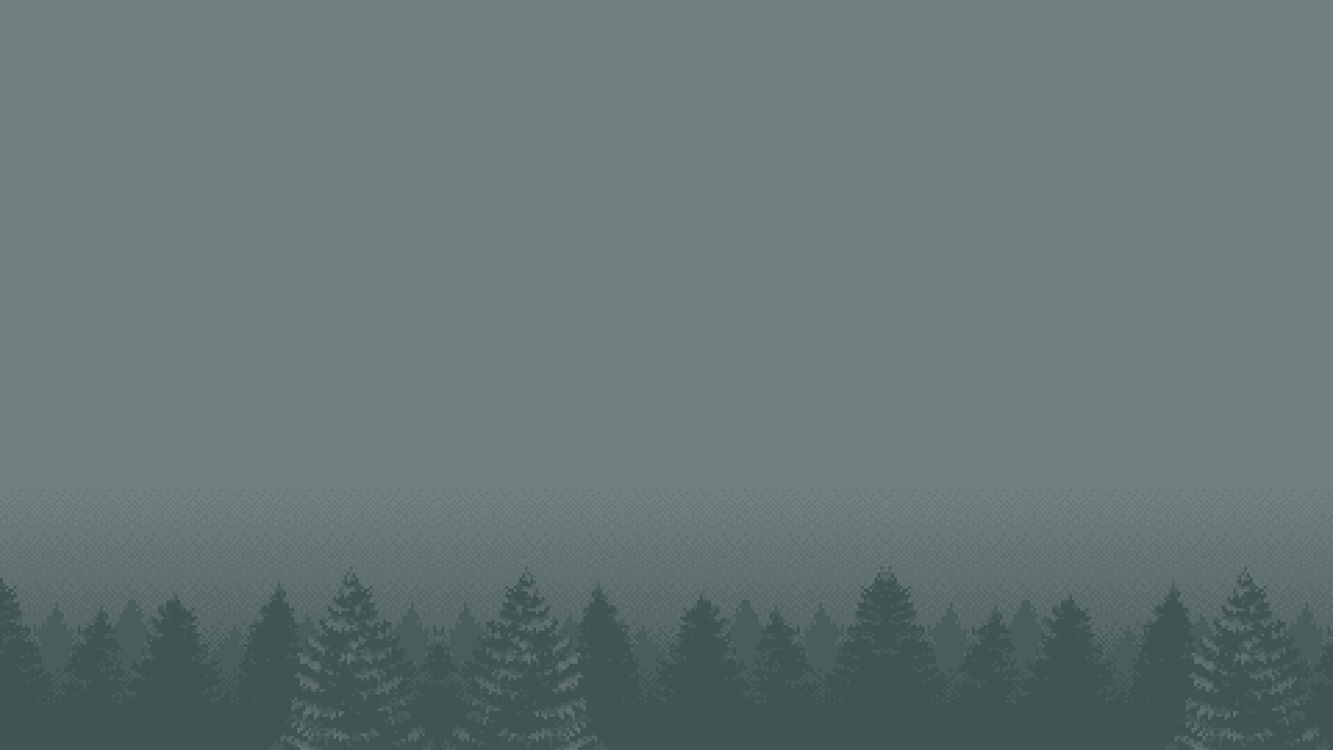 forest, Pixel art Wallpaper