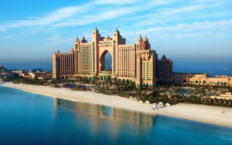 city, Beach, Dubai, Hotels, Sky, Building HD Wallpaper Desktop Background