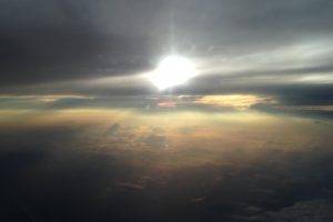 Sun, Aerial view, Clouds