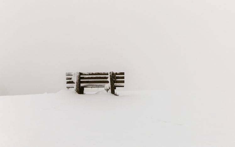 bench, Snow, Winter HD Wallpaper Desktop Background