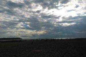 clouds, People, Sunlight, Beach