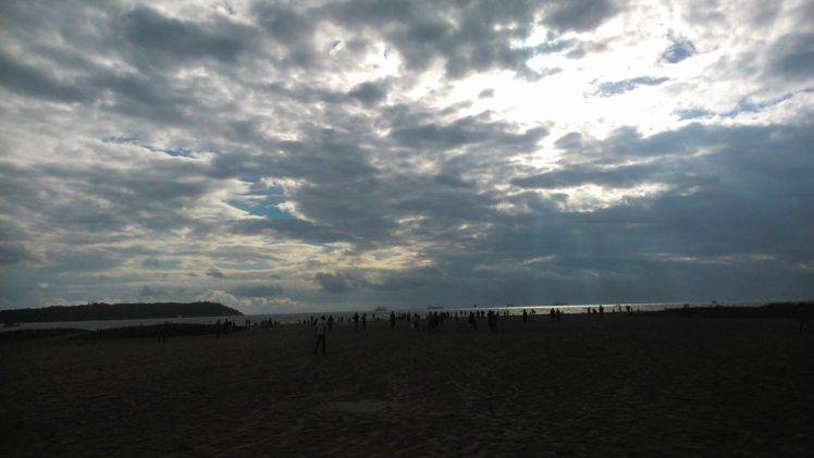 clouds, People, Sunlight, Beach HD Wallpaper Desktop Background