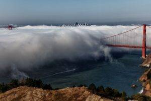 bridge, Clouds, Golden Gate Bridge, City, Cityscape, San Francisco, USA