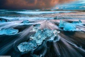 ice, Beach, Iceland
