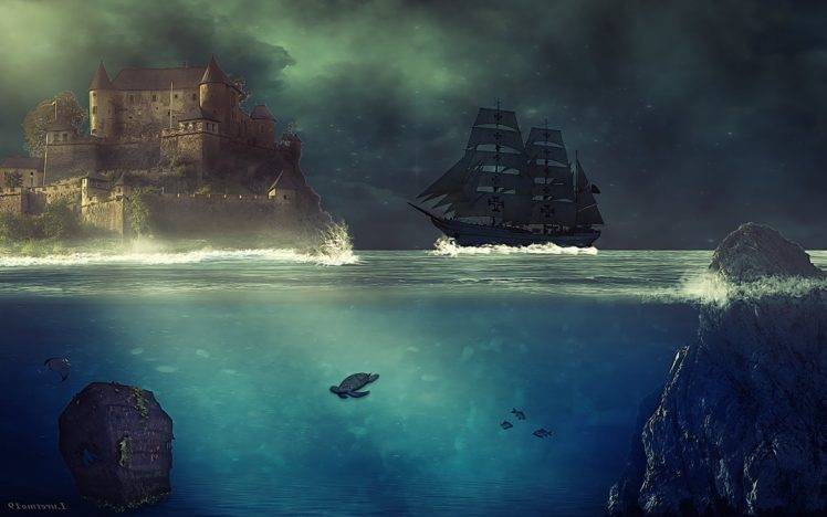sea, Ship HD Wallpaper Desktop Background
