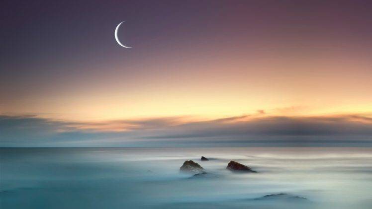 sea, Moonlight, Moon HD Wallpaper Desktop Background