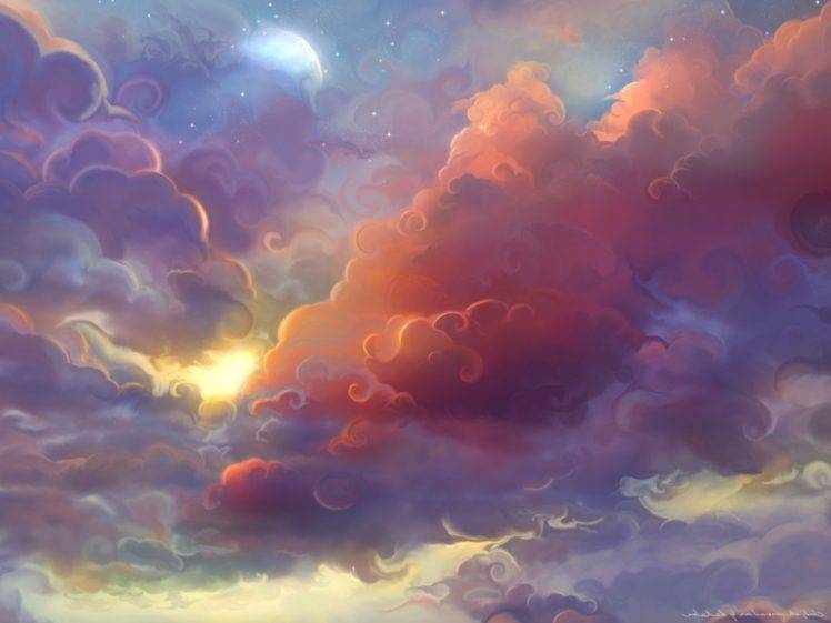 artwork, Clouds HD Wallpaper Desktop Background