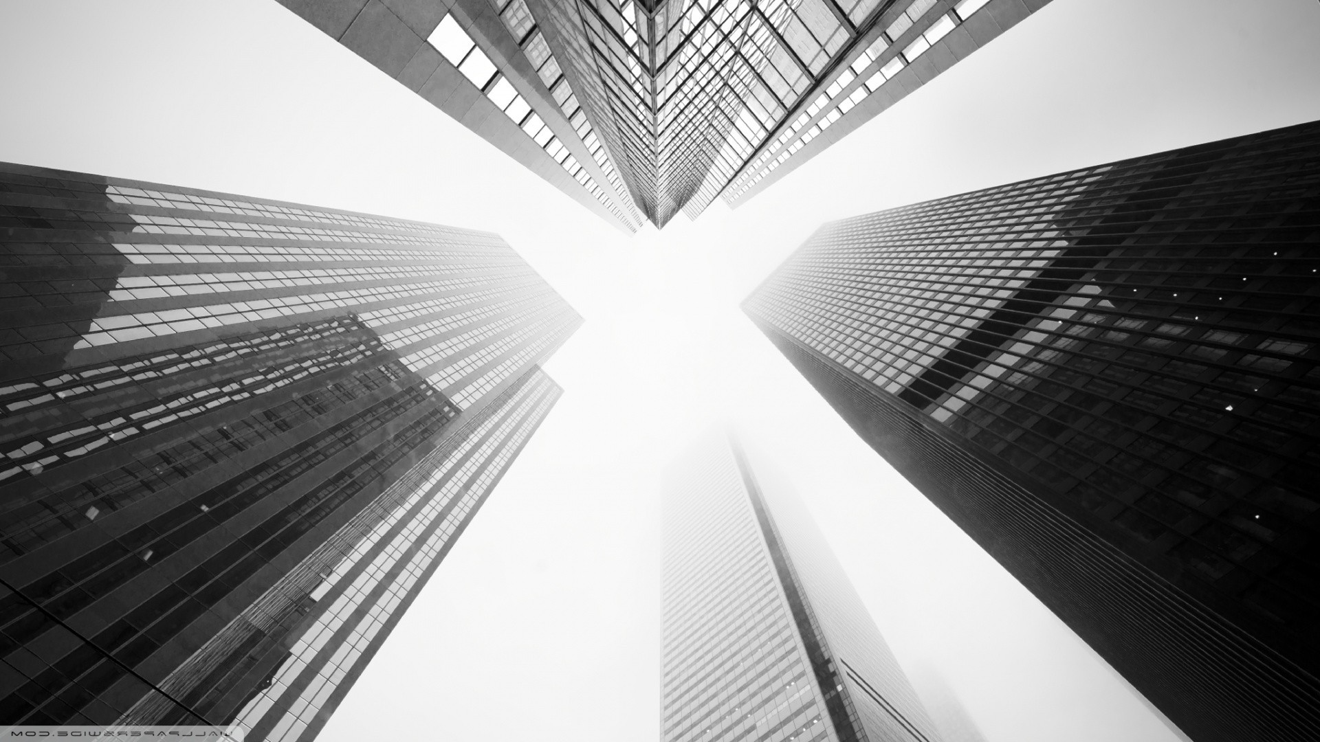Toronto, Skyscraper, Sky, Four Kings, Photography, Depth of field, Building, Worms eye view Wallpaper