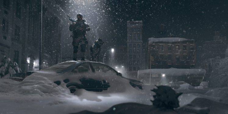 winter, Artwork, Soldier, City HD Wallpaper Desktop Background