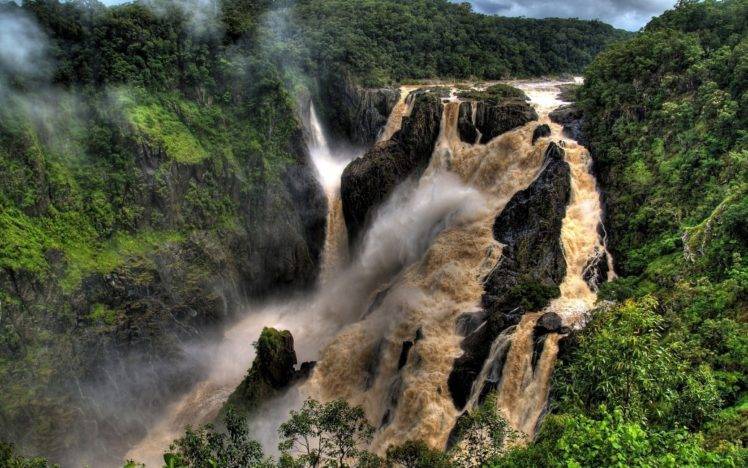 barron falls, Australia, Waterfall, Nature, River, Landscape HD Wallpaper Desktop Background