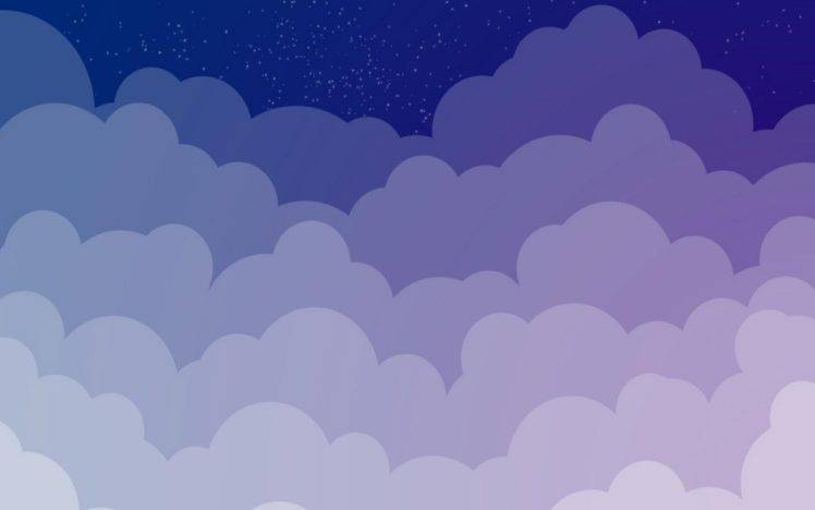 minimalism, Clouds, Blue, Imagination, Stars HD Wallpaper Desktop Background