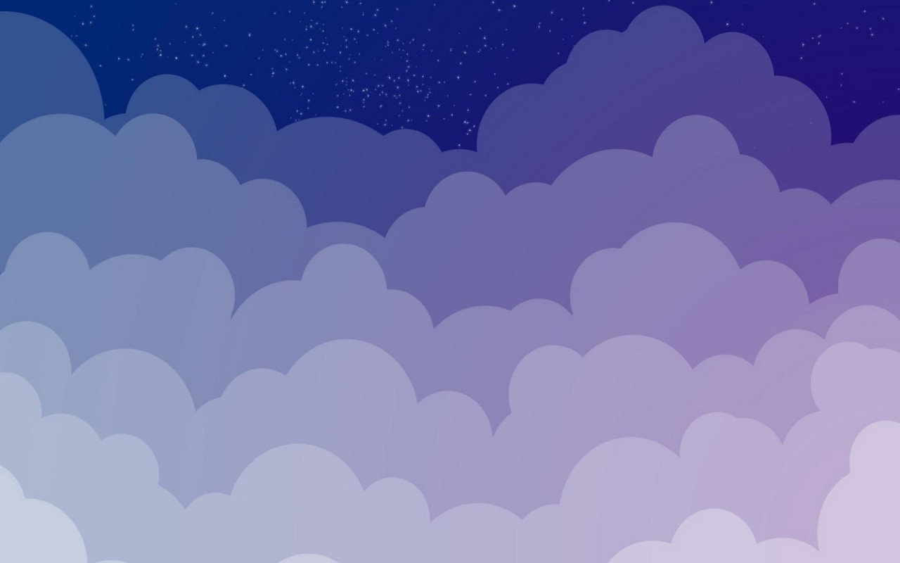 minimalism, Clouds, Blue, Imagination, Stars Wallpaper