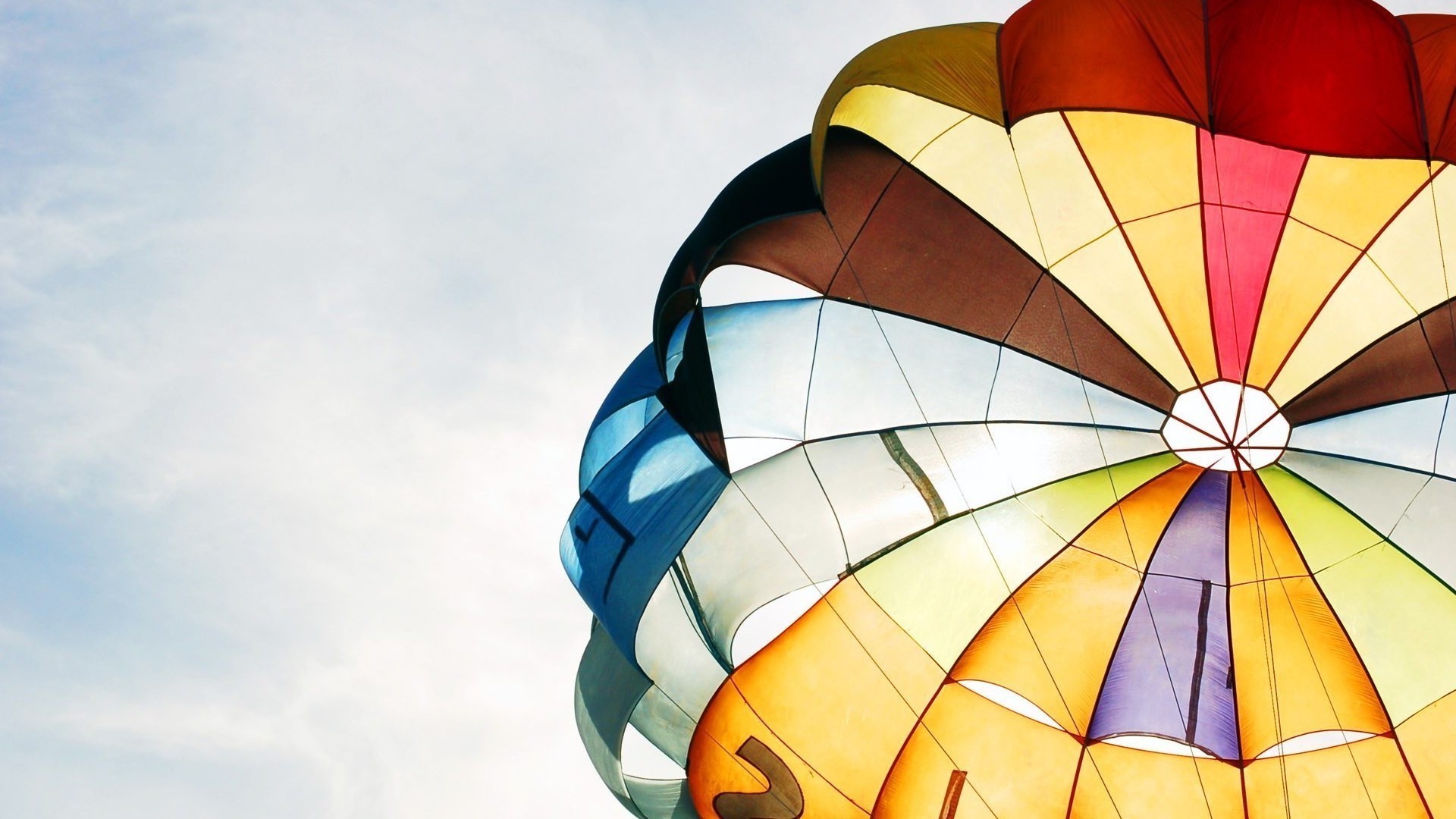 parachutes, Colorful, Clear sky, Photography Wallpaper