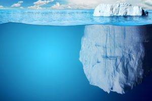 ice, Iceberg, Sea, Split view, Water