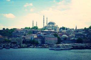 city, Cityscape, Istanbul, Sea, Building, Mosques, Architecture