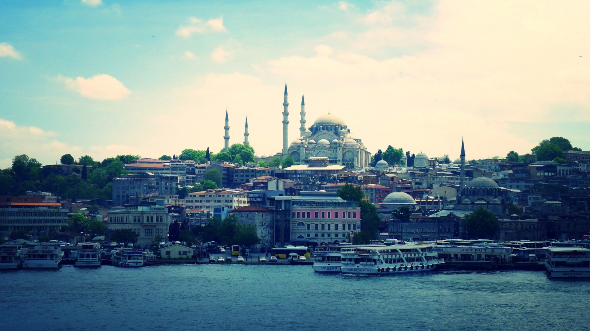 city, Cityscape, Istanbul, Sea, Building, Mosques, Architecture Wallpaper