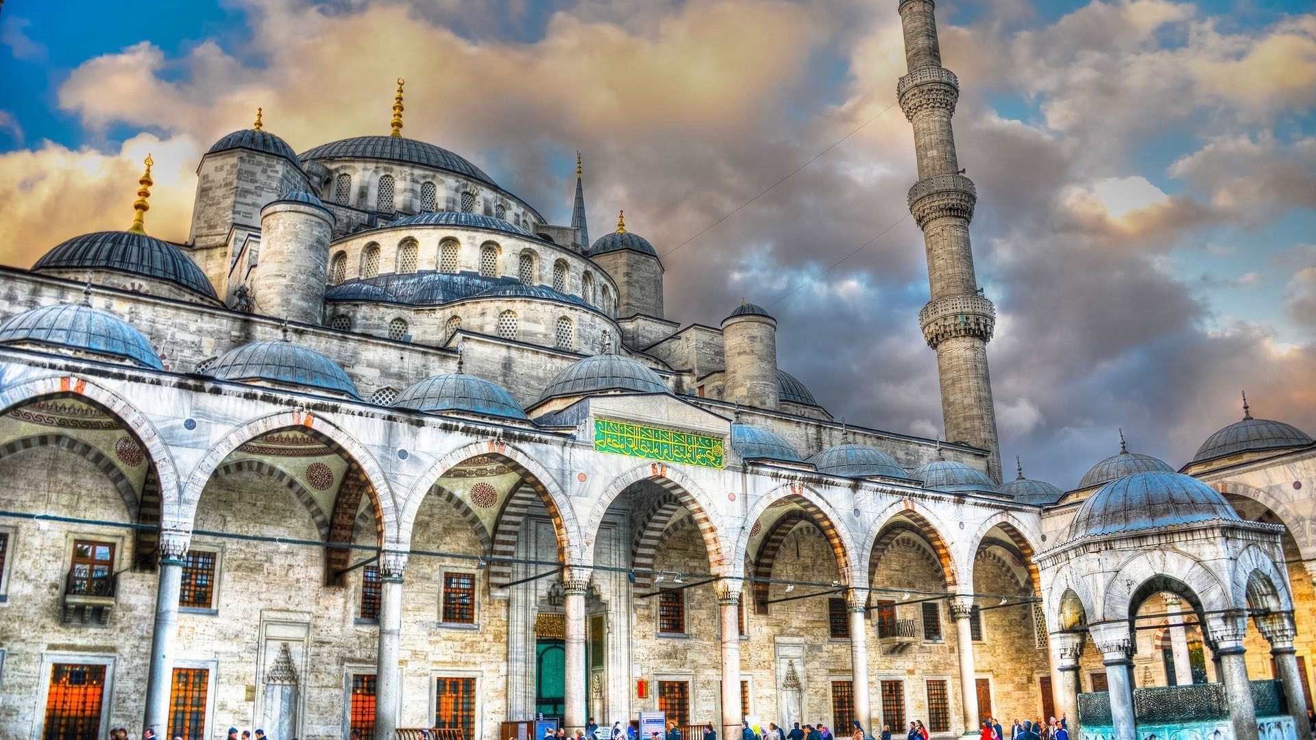 Sultan Ahmed Mosque, Mosques, Istanbul, Turkey, Islamic architecture, Clouds, Old building, Architecture Wallpaper
