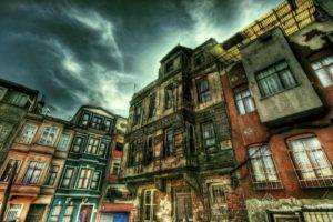 city, Istanbul, Turkey, Building, Old building, Clouds